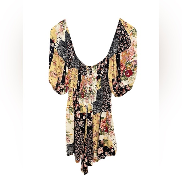 Kimchi Blue Patsy Smocked Patchwork Playsuit - Picture 5 of 7